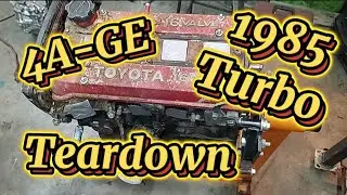 4AGE Motor complete teardown of a Toyota 1.6 l engine