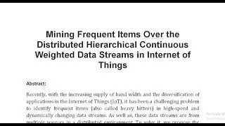 Mining Frequent Items Over the Distributed Hierarchical Continuous Weighted Data Streams in Internet