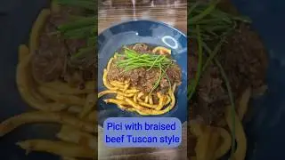 Pici with braised beef Tuscan style