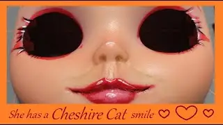 Cheshire My first carved Blythe faceplate