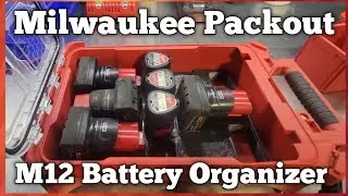 Советы по хранению инструментов механика. Органайзер для аккумуляторов Milwaukee Packout M12.