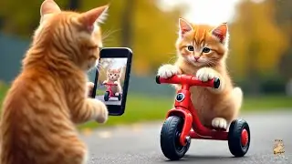 Ai Cat Video | Ginger cat Video |Ginger Cat Learned How to Make Pizza 🍕😺 
