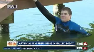 Only Fox 4 joined Ocean Habitats to install artificial mini reefs on Fort Myers Beach