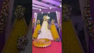 DIY HALDI DECORATION IDEAS AT HOME , #haldidecor #wedding #mehndi