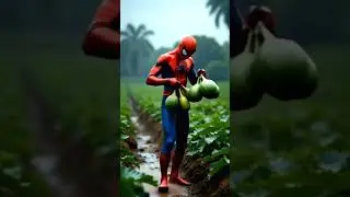 Spiderman Baarish Mein Bhi Bheegkar Sabji Le Raha Hai! 🌧️🕷️🛒