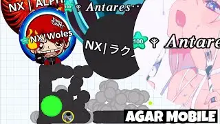 ANTARES CLAN & NX CLAN DESTRUCTION!!(Agar.io mobile gameplay!)