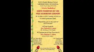 EIGHTH FOUNDATION DAY & PRIZE DISTRIBUTION CEREMONY