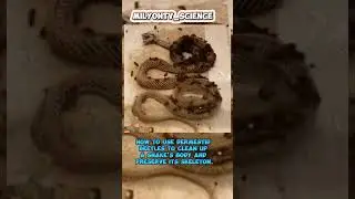 How to use dermestid beetles to clean up a snake's body and preserve its skeleton #snake#skeleton