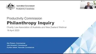 Webinar on Productivity Commission Inquiry into Philanthropy