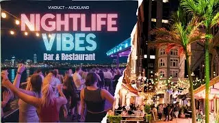 Auckland Nightlife Walking Tour 🇳🇿 | CBD, Queen Street & Viaduct Harbour at Night (4K)