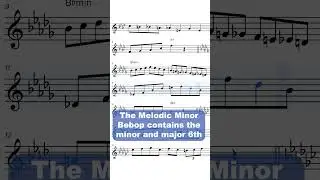 Bebop Jazz melodic scale workout #jazz #bebop #minor #scale