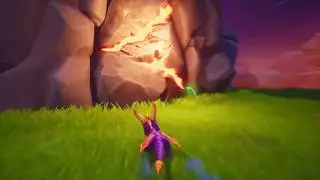 Spyro Reignited Trilogy Year of the Dragon - Molten Crater: Supercharge the wall Skill Point Part 4