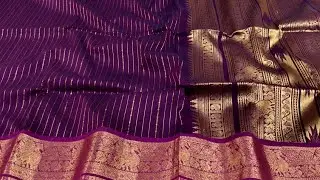 KANCHI COTTON SAREES With ZARI BORDER & Vairaoosi Rich Pallu With running blouse | Wh No: 9494626208