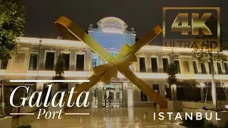 Rainy day in Galata Port Istanbul 4K