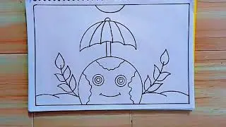 World Ozone Day Drawing |Easy Ozone Layer Poster |Save Ozone Layer Drawing |Easy World Ozone Day