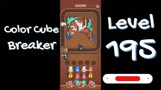 Color Cube Breaker Level 195 Gameplay 🎮 | Smash Cubes Puzzle Game | Go Answer
