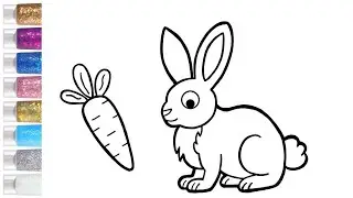 How To Draw beautiful rabbit Drawing Painting And Coloring For Kids And Toddlers Let's Draw Together