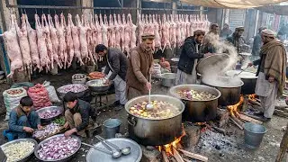 Breakfast in Afghanistan | Traditional Afghan morning street food | Kabuli Pulao,roasted Chicken