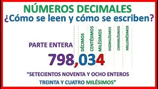C&oacute;mo se LEEN y ESCRIBEN los N&Uacute;MEROS DECIMALES | MUY F&Aacute;CIL 😃 | 2