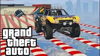 parkour with off-road truck gta 5 custom stunt race (link included)