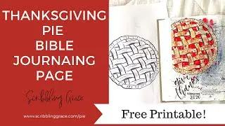 Thanksgiving Cherry Pie Bible Journaling Painting- With Free Printable