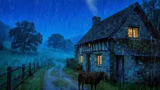 Feel Deep Sleep Take Over in 3 Minutes 🪵🌧️ Cozy Cabin Rain on the Roof | Peaceful Night Ambience