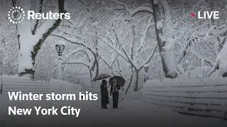 LIVE: Central Park as New York faces heavy snowfall