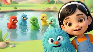 Five Little Ducks Surprise Eggs | Learning Colors | Nursery Rhymes by Loopics