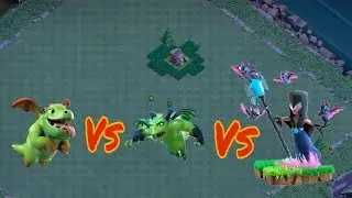 Baby dragon vs beta minion vs night witch #Clash_of_clans