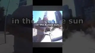 Australian man burns himself on hot metal #funny #shorts #fail