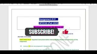 MTH100 Assignment 1 Solution 2023 || In-Charge: Dr. Ajmal Ali || General Mathematics