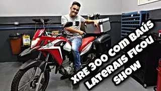 Parte-1XRE 300 RALY 2021 instalação afastador alforje suporte SCAM baús laterais GIVI baú BRAZ 55lt