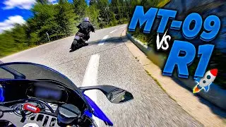 MT-09 vs R1 🔥🚀 UNE ARSOUILLE DE FOLIE...