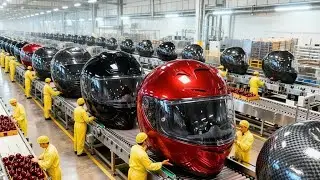 How Motorcycle Helmet Is Made (Full Factory Process)