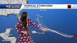 Swells could impact Puerto Rico this weekend as Tropical Storm Erin continues to move west