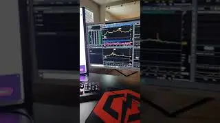 3 monitor desktop setup. #economy #trading  #electronic