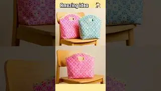 ⭐New Trick -shopping bag / handbag making| Best making ideas from leftover fabric reuse idea