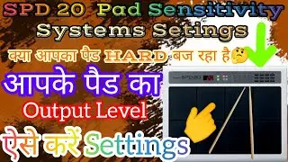 octapad spd 20 pad sensitivity settings, Spd 20 trig sens system ! Pad sensitivity/Output volume