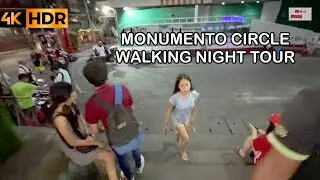 MONUMENTO CIRCLE STREET FOODS | NIGHT WALKING TOUR 4k HDR