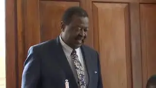 ODM leader Raila ODinga arrives at the Office of Musalia Mudavadi