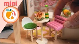 Miniatur DIY Barstuhl und Tisch basteln - Apricozy