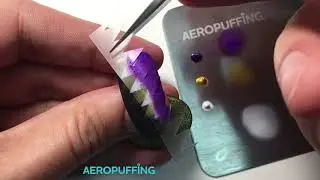 Aeropuffing Nail Art Tutorial: Zig Zag Geometry