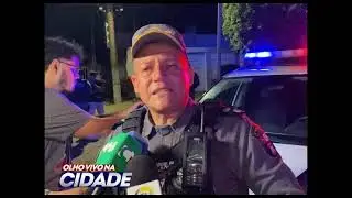 Homem &eacute; preso ap&oacute;s troca de tiros com a pol&iacute;cia. O comparsa fugiu.