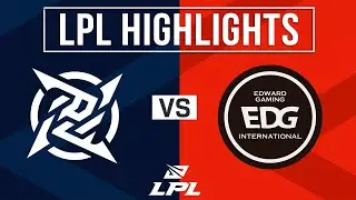 NIP vs EDG Highlights ALL GAMES | LPL 2025 Split 3 | Ninjas in Pyjamas vs EDward Gaming