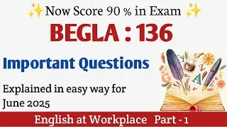 BEGLA 136 Important Questions June 2025 | IGNOU BEGLA 136 Question Paper June 2025 | BEGLA 136 Paper