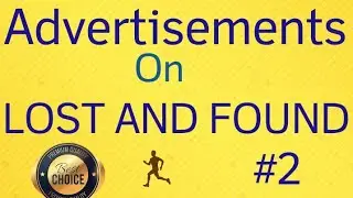 Lost and Found advertisement, advertisement writing  on lost and found, by class study channel