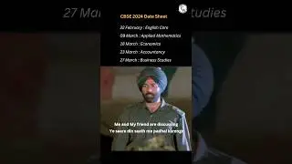 CBSE 2024 Date Sheet 😂 #PW #Shorts #DateSheet