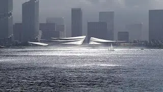 Zaha Hadid Architects designs new harbourside cultural district with sail-like roofs in Sanya