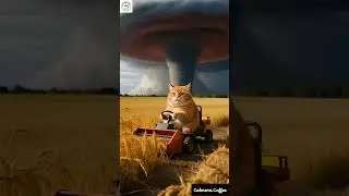 Farm on Fire! Can Chonky Cat Escape? #funnyshorts #funnycats #viralshorts #cutecat #aicat #aishorts