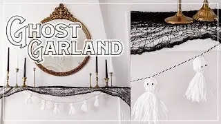 Easiest Halloween DIY | Yarn Ghost Garland
